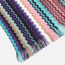 Missoni Women's Wool Mix Patterned Scarf - Blue