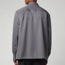 Lanvin Men's Zipped Shirt - Elephant Grey - 39/15.5inch