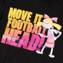 Camiseta para mujer Hey Arnold Move It Football Head de Nickelodeon - Negro
