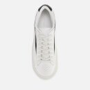 BY FAR Women's Rodina Canvas/Leather Vulcanised Trainers - White/Black
