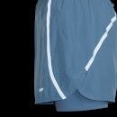 Pantalón corto 2 en 1 Velocity Ultra para mujer de MP - Azul piedra - XXS