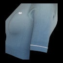 Damska bezszwowa krótka koszulka z kolekcji Velocity Ultra MP – Stone Blue - XXS