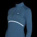 Camiseta con cremallera de ¼ Velocity Ultra para mujer de MP - Azul piedra - XXS