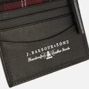 Barbour Men's Colwell Small Leather Billfold Wallet - Black/Winter Red