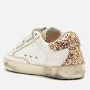 Golden Goose Toddlers' Suede Toe and Leather Old School Trainers - White/Ice/Gold - UK 3 Infant