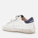 Golden Goose Toddlers' Leather Upper Suede Star And Heel Trainers - White/Blue Depths - UK 3 Infant