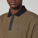 Barbour International Men's Transmission Zip Polo Shirt - Khaki