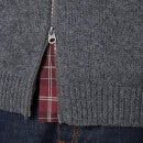 Barbour Men's Calder Knitted Zip Through Jacket - Charcoal Marl