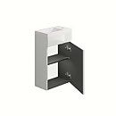 House Beautiful ele-ment(s) 410mm Wall Mounted Cloakroom Vanity Unit with Basin - Gloss White