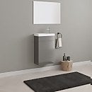 House Beautiful ele-ment(s) 410mm Wall Mounted Cloakroom Vanity Unit with Basin - Gloss Grey