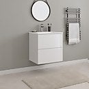 House Beautiful ele-ment(s) 600mm Wall Hung Vanity Unit with Basin - Gloss White