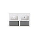 House Beautiful ele-ment(s) 1200mm Wall Mounted Vanity Unit with Basin - Gloss Grey