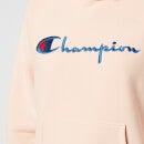 Champion Women's Large Logo Hooded Sweatshirt - Pink