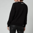 KARL LAGERFELD Women's Organic Ikonik Karl & Choupette Sweatshirt - Black