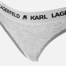 KARL LAGERFELD Women's Logo Brief - Grey - XS