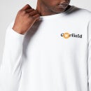 Wood Wood X Garfield Men's Mel Back Logo Long Sleeve T-Shirt - White - S