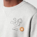 Wood Wood X Garfield Men's Tye Kick Logo Sweatshirt - Grey Melange - S