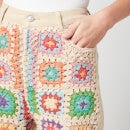Free People Women's Crochet Zuri Mom Jeans - Sedona Sunset - W27