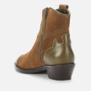 See by Chloé Women's Effie Leather/Suede Western Boots - Khaki - UK 3