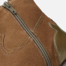 See By Chloé Women's Effie Leather/Suede Western Boots - Khaki