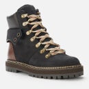 See By Chloé Women's Eileen Nubuck Hiking Style Boots - Dark Brown