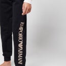 Emporio Armani Loungewear Women's Iconic Terry Pants With Cuffs - Black