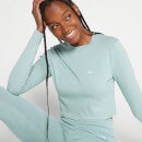 MP Women's Rest Day Body Fit Long Sleeve Crop T-Shirt - Ice Blue - XS
