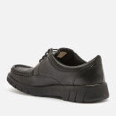 Clarks Branch Lace Youth School Shoes - Black Leather - UK 3 Kids