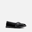 Clarks Youth Scala Bright School Shoes - Black Patent