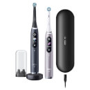 Oral-B iO9 Duo Pack of Two Electric Toothbrushes, Black Lava & Rose Quartz