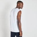 Męska koszulka bez rękawów z kolekcji MP Essentials Drirelease z obniżonymi wycięciami na ramiona – biała - XS