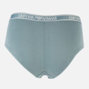 Emporio Armani Women's Iconic Logoband Cheeky Pants - Powder Blue - S