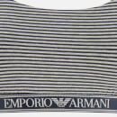Emporio Armani Women's Striped Cotton Bralette - Marine Grey Stripe - XS
