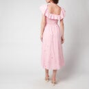 Olivia Rubin Women's Talia Embroidered Cotton Midi Dress - Pink