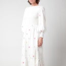 Olivia Rubin Women's Sadie Embroidered Cotton Midi Dress - White - UK 10