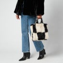 Stand Studio Women's Lucille Faux Fur Check Bag - Black/White