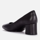 Clarks Women's Sheer 55 Leather Court Shoes - Black