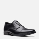 Clarks Men's Howard Cap Leather Oxford Shoes - Black - UK 8