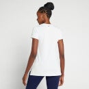 Damska koszulka o długim kroju z krótkimi rękawami z kolekcji MP Composure – biała - XXS