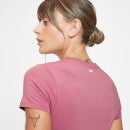Damska koszulka o długim kroju z krótkimi rękawami z kolekcji MP Composure – lilaróż - XS