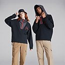 Unisex Wind Shirt 90 Windproof Half-zip Jackets - Black/Grey