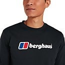Men's Organic Big Logo Long Sleeve T-Shirt - Black