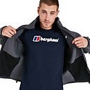 Men's Organic Big Logo Long Sleeve T-Shirt - Blue