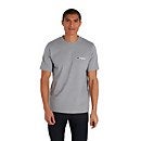 Men's Organic Front & Back Logo T-Shirt - Dark Grey