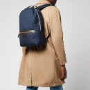 Polo Ralph Lauren Men's Leather Trim Canvas Backpack - Aviator Navy/Brown