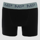 MP メンズ カラー ウエストバンド ボクサー（3枚セット）- ブラック/フロスト グリーン/スティール ブルー/アイス ブルー