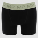 MP moške boksarice z barvnim pasom (3 v paketu) - črna/mrzlo zelena/jekleno modra/ledeno modra
