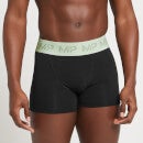 MP Men's Coloured Waistband Boxers (3 Pack) - Black/Frost Green/Steel Blue/Ice Blue - XXS