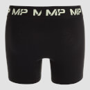 MP Men's Coloured logo Boxers (3 Pack) - Black/Frost Green/Steel Blue/Ice Blue