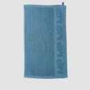 Полотенце для рук с логотипом MP, серо-голубое